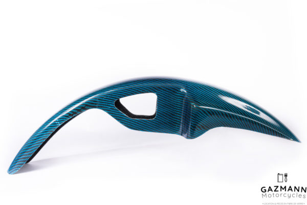 Garde-boue avant Peugeot 103 chrono ou CRX carbone bleu / poly – Image 2